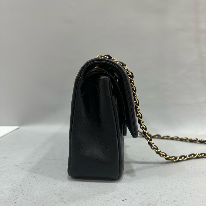 Chanel A01112 黑羊皮金釦 Coco CF 25-3