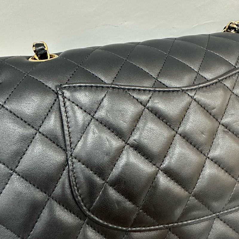 Chanel A01112 黑羊皮金釦 Coco CF 25-5