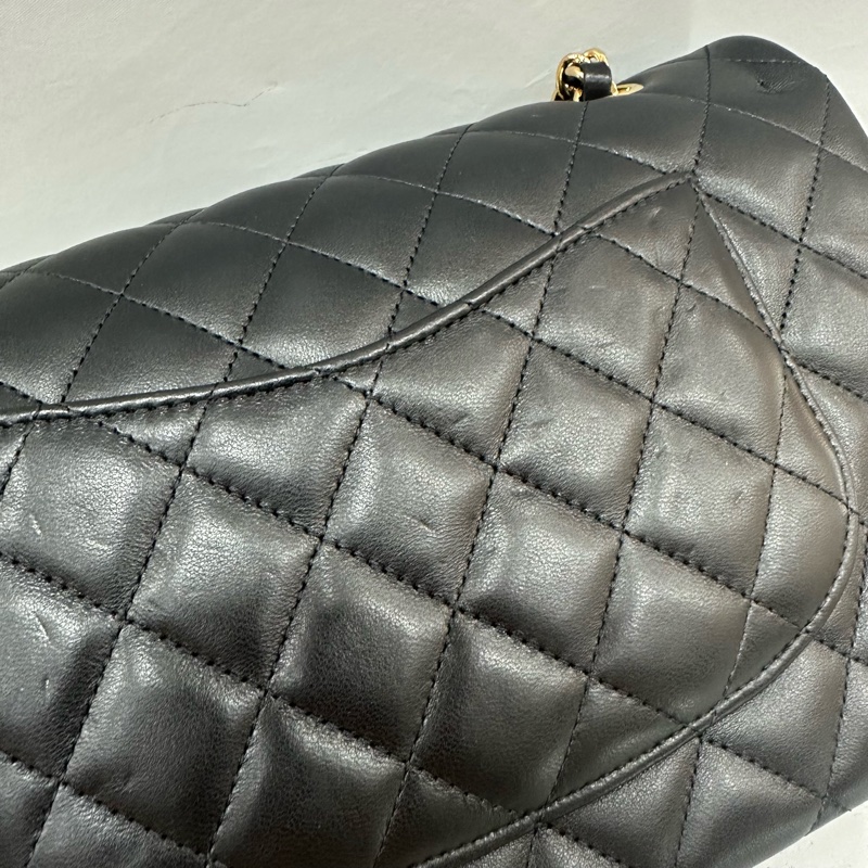 Chanel A01112 黑羊皮金釦 Coco CF 25-6