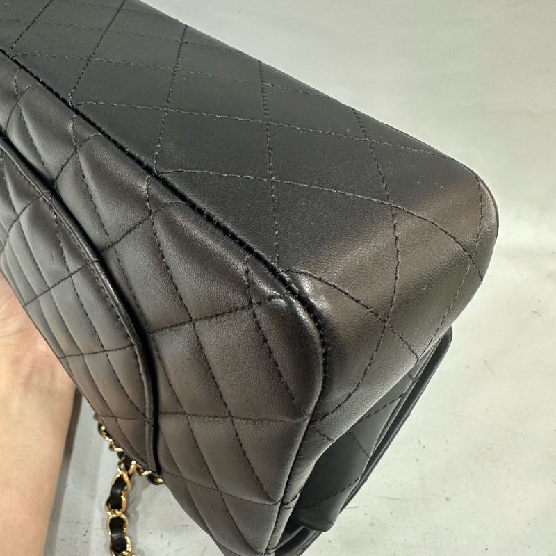 Chanel A01112 黑羊皮金釦 Coco CF 25-12