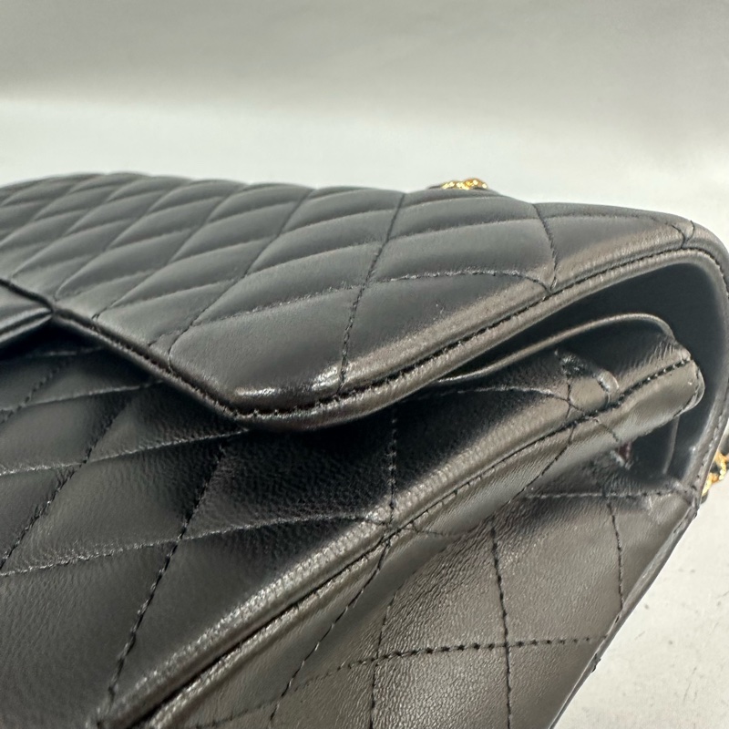 Chanel A01112 黑羊皮金釦 Coco CF 25-16
