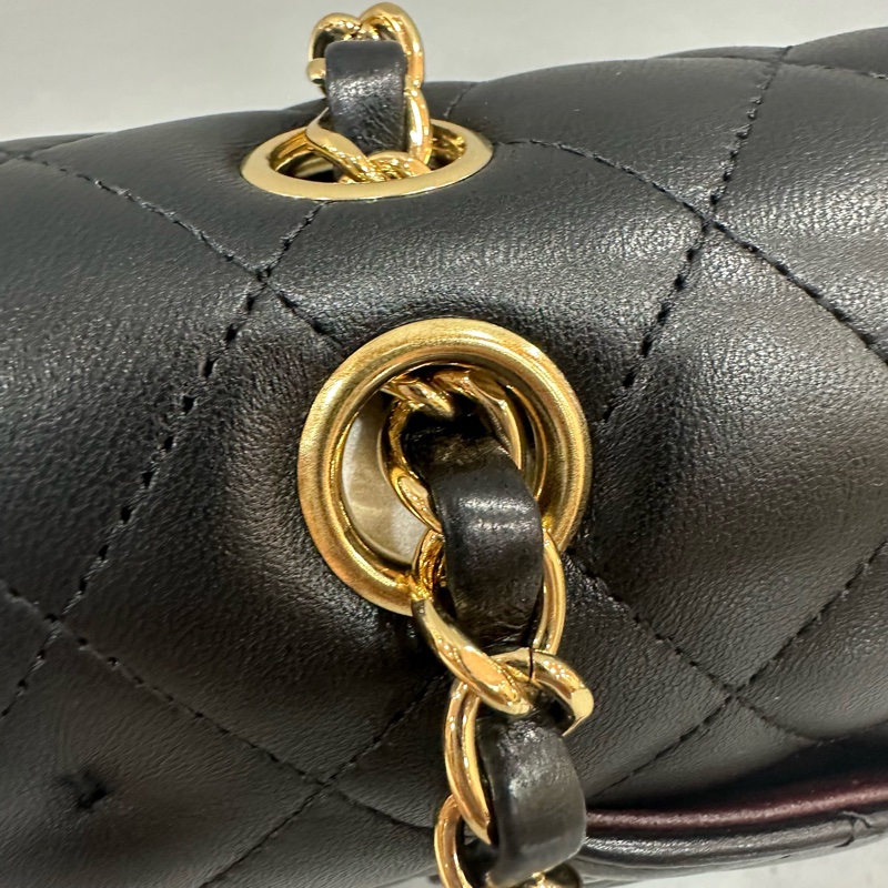 Chanel A01112 黑羊皮金釦 Coco CF 25-20