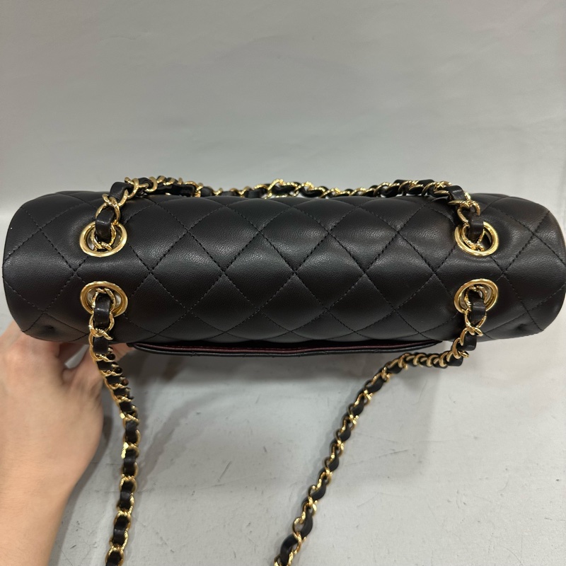 Chanel A01112 黑羊皮金釦 Coco CF 25-24