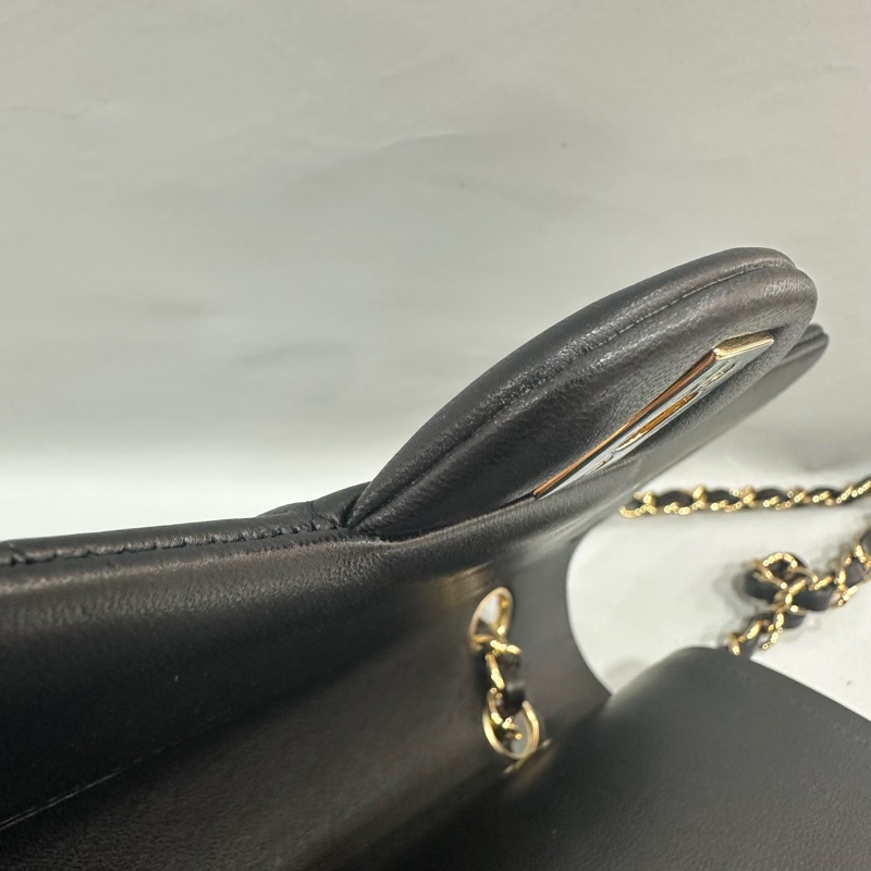 Chanel A01112 黑羊皮金釦 Coco CF 25-29