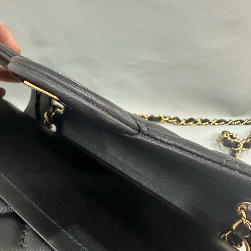Chanel A01112 黑羊皮金釦 Coco CF 25-30