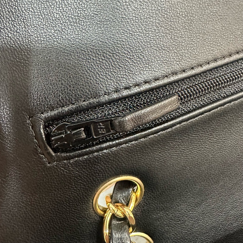 Chanel A01112 黑羊皮金釦 Coco CF 25-31