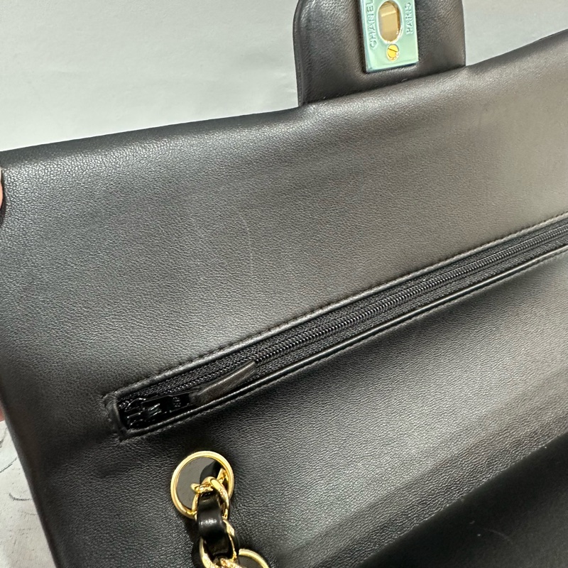 Chanel A01112 黑羊皮金釦 Coco CF 25-32