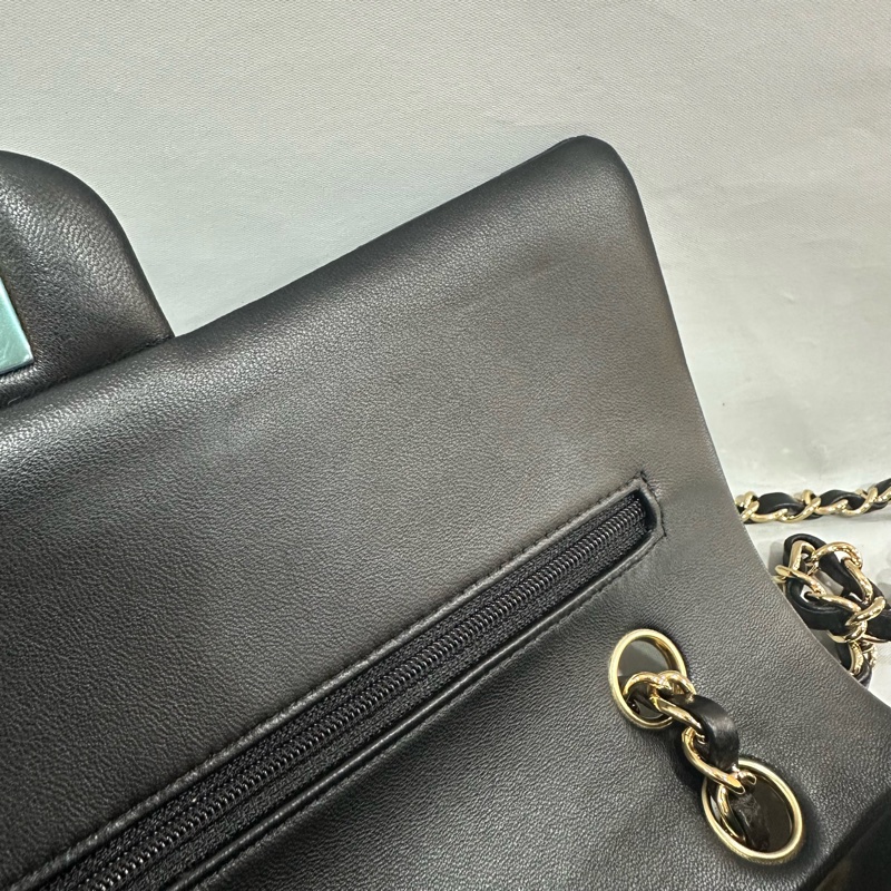 Chanel A01112 黑羊皮金釦 Coco CF 25-33