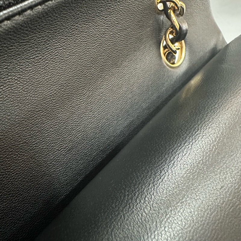 Chanel A01112 黑羊皮金釦 Coco CF 25-36