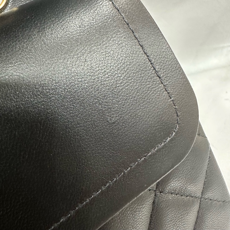 Chanel A01112 黑羊皮金釦 Coco CF 25-44