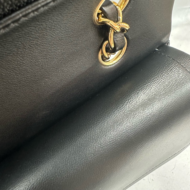 Chanel A01112 黑羊皮金釦 Coco CF 25-45