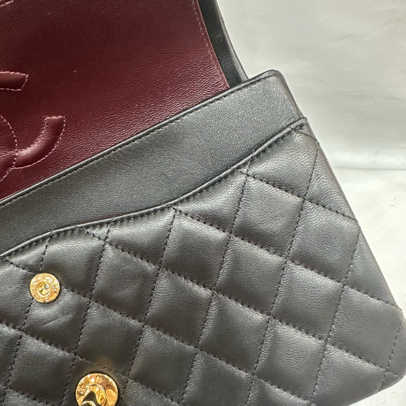 Chanel A01112 黑羊皮金釦 Coco CF 25-50