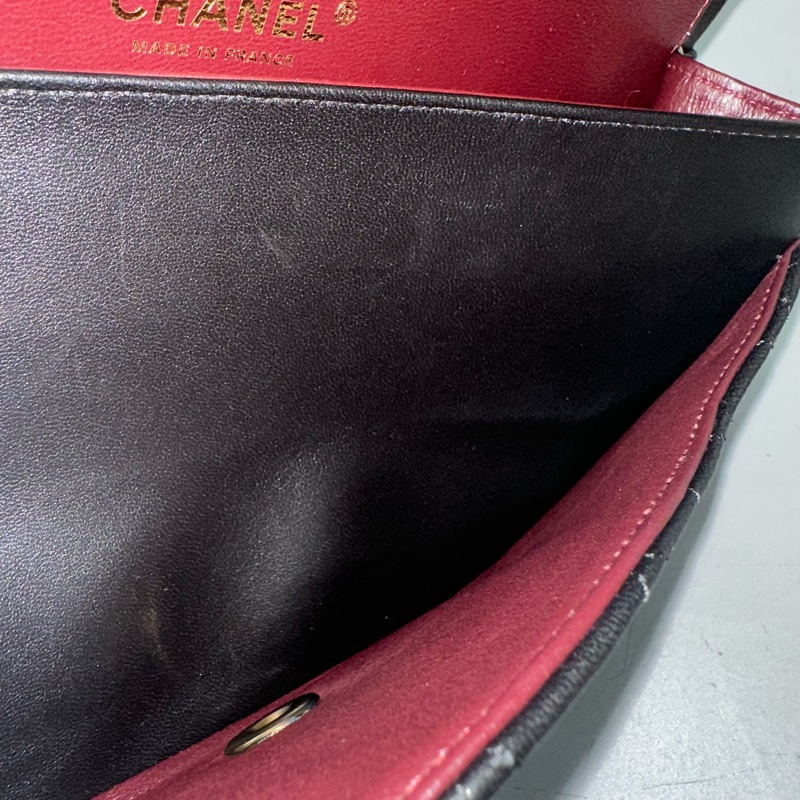 Chanel A01112 黑羊皮金釦 Coco CF 25-57