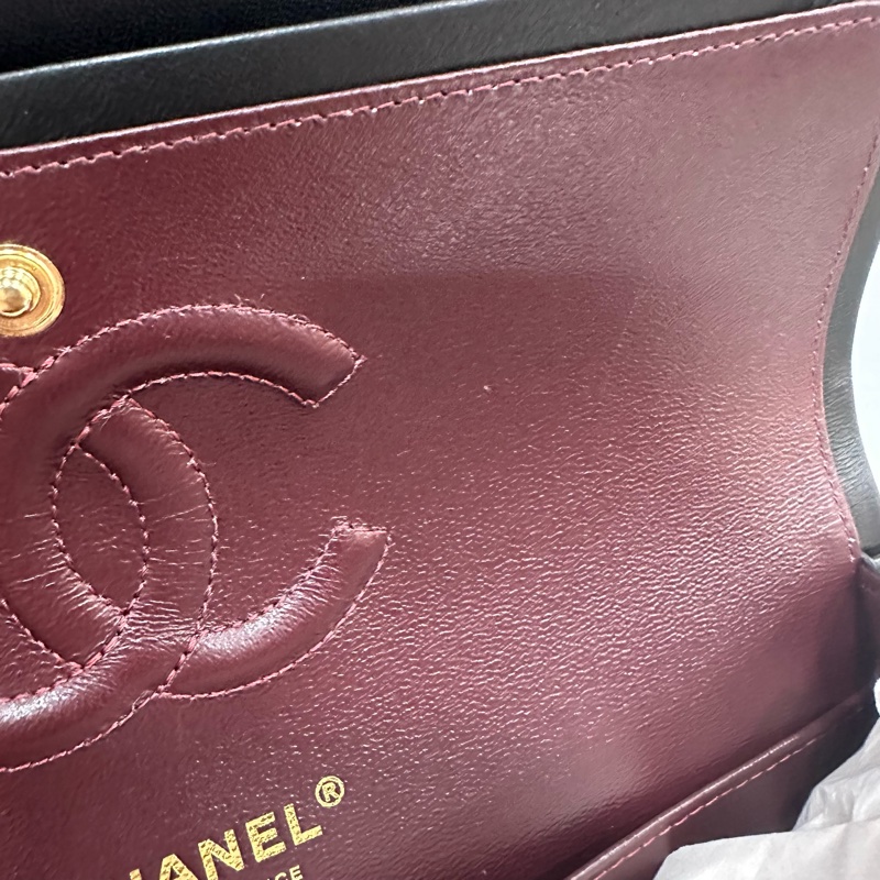 Chanel A01112 黑羊皮金釦 Coco CF 25-66