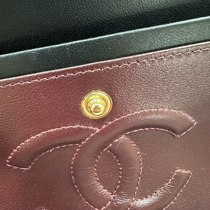 Chanel A01112 黑羊皮金釦 Coco CF 25-68