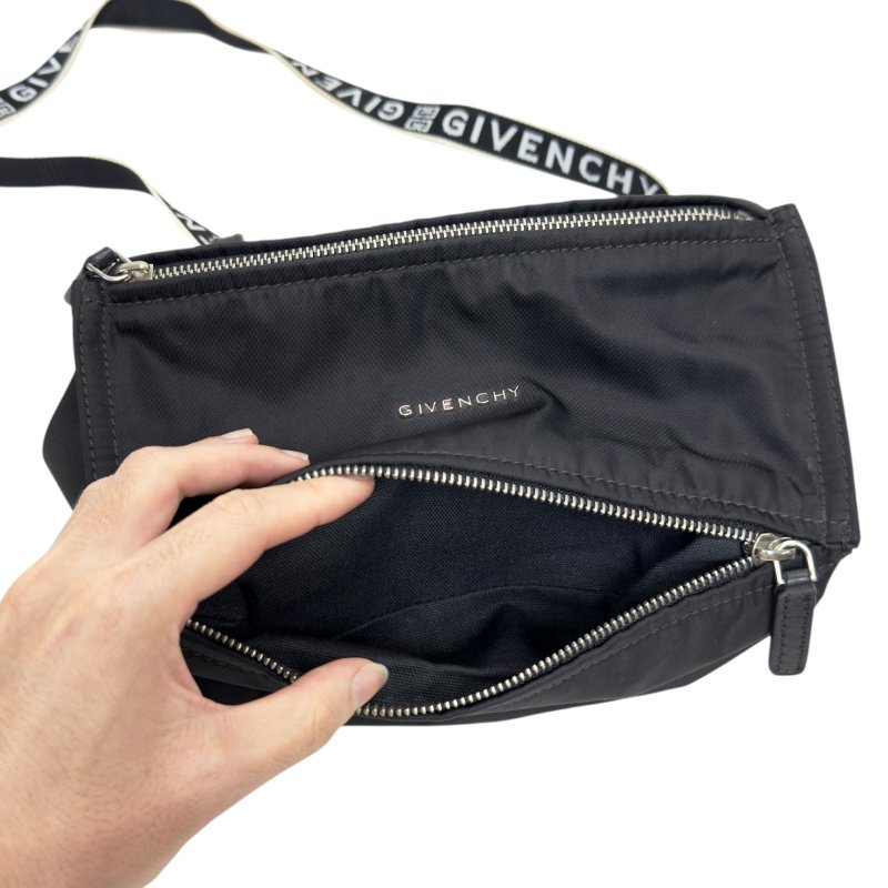 GIVENCHY Pandora 帆布拼皮 斜背包-16