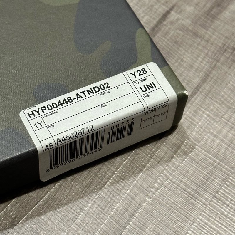 絕版二手近新VALENTINO半皮半布卡夾（綠迷彩）-4