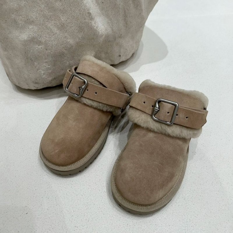 🎉新品好折扣✨Burberry 80953511 麂皮羊羔毛厚底便鞋 IT36/37/40(購買請告知所需尺寸)-3