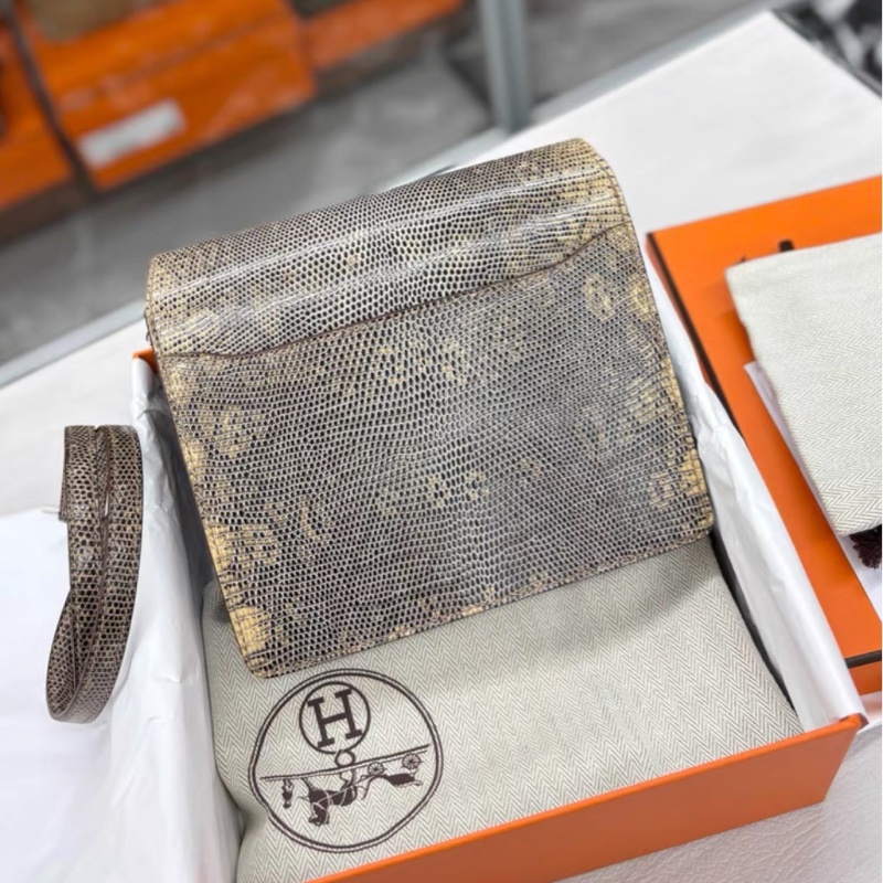 Hermes 1D沙漠色 兩槓蜥蜴Roulis mini豬鼻子 喜馬拉雅蜥蜴,原色沙漠金,z刻-3