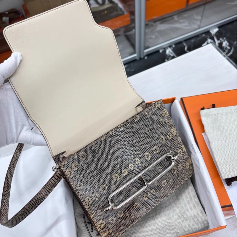 Hermes 1D沙漠色 兩槓蜥蜴Roulis mini豬鼻子 喜馬拉雅蜥蜴,原色沙漠金,z刻-6