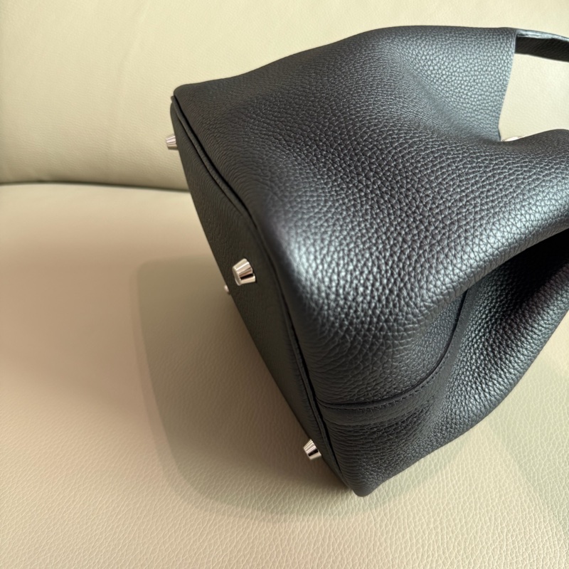 「M.Y精品」 Hermes picotin 22 菜籃子22 黑色銀釦-20