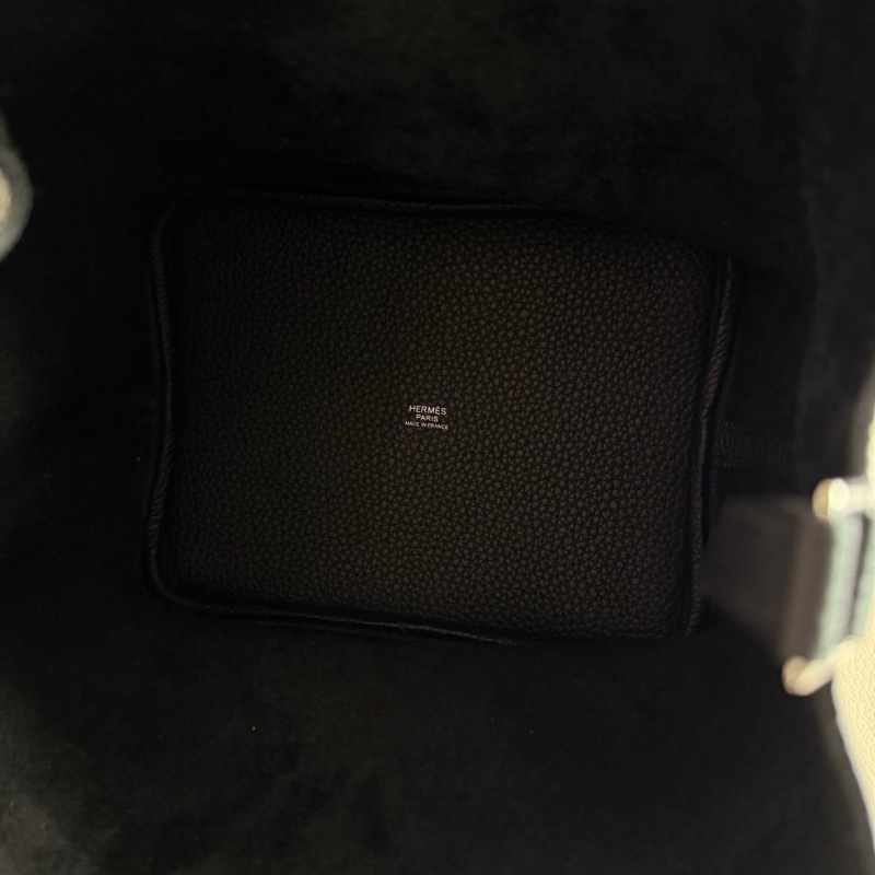 「M.Y精品」 Hermes picotin 22 菜籃子22 黑色銀釦-27