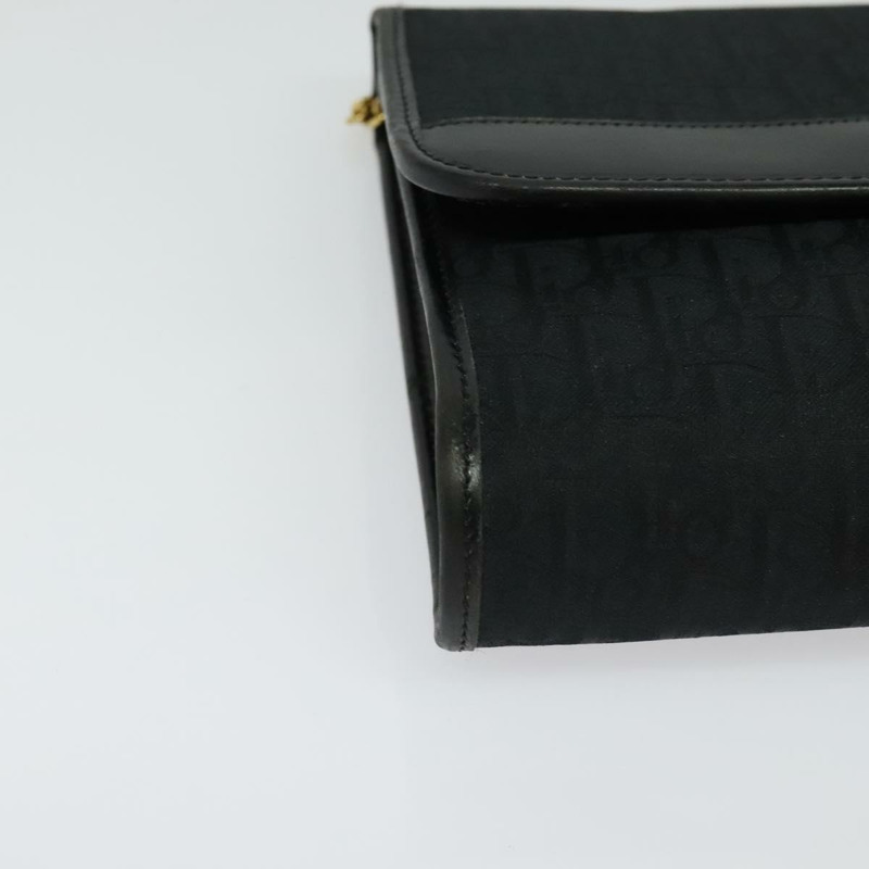 【日本直送】Christian Dior Trotter 帆布鏈條單肩包 黑金 正品 yk19482-8