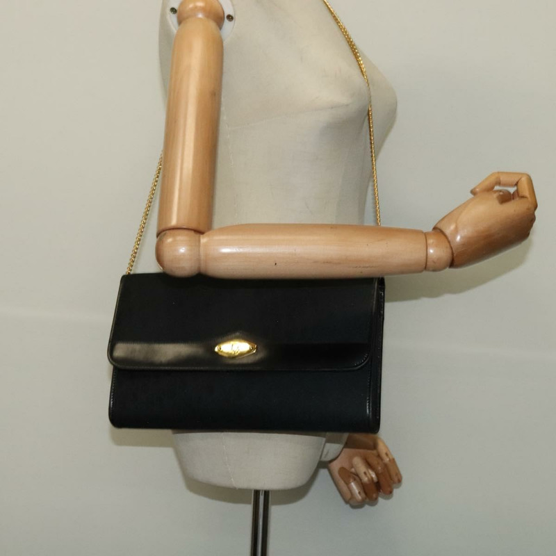 【日本直送】Christian Dior Trotter 帆布鏈條單肩包 黑金 正品 yk19482-20