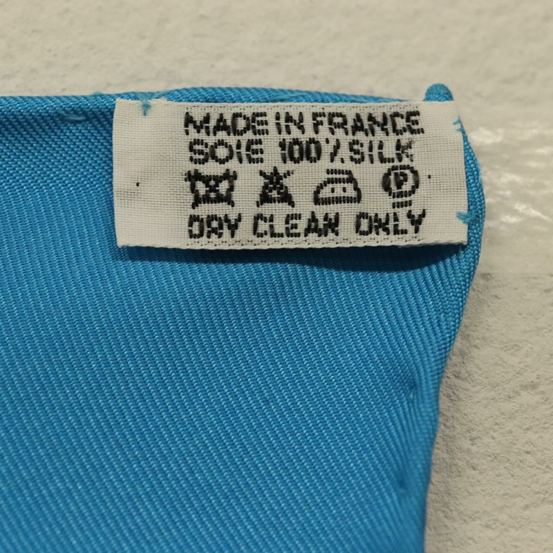 【日本直送】愛馬仕 Carre 90 絲巾「叢林之戀」藍色真絲款 Auth yk19443-10