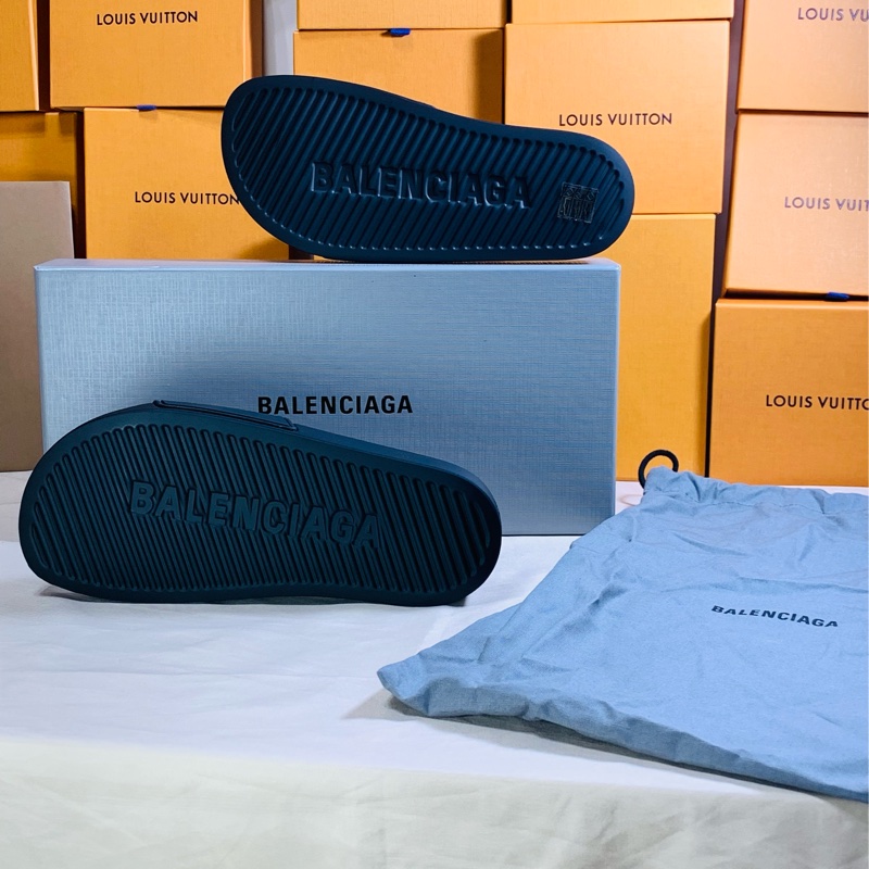 🎁全新盒裝 Balenciaga 巴黎世家復古做舊36號大BB拖鞋-1