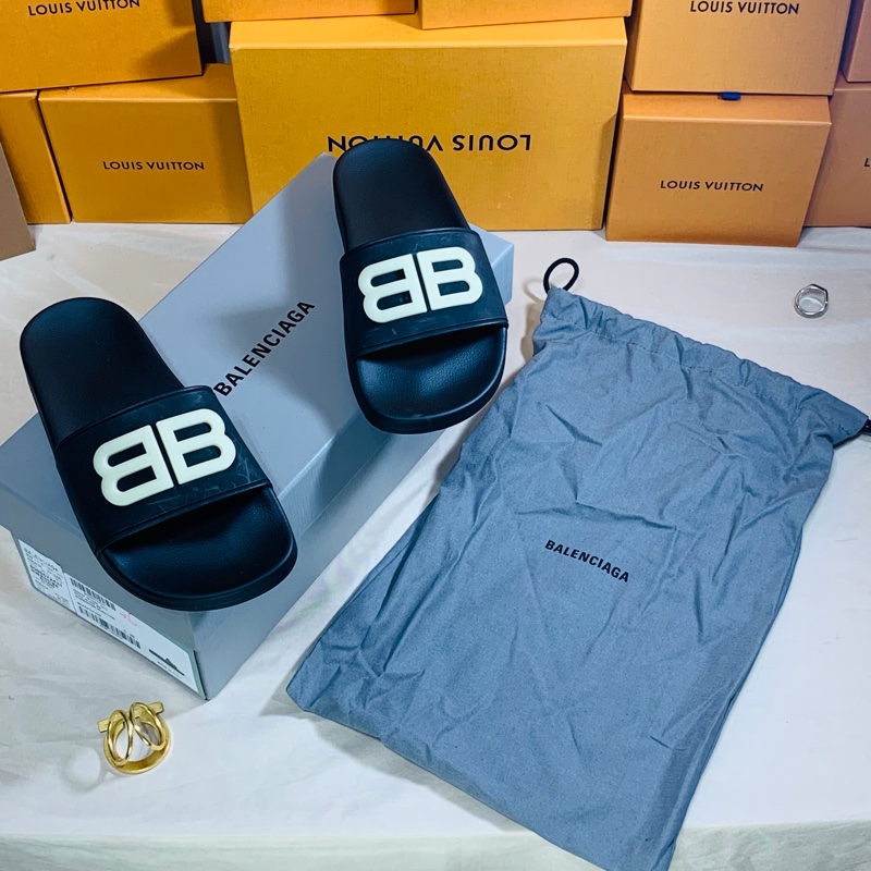 🎁全台最甜 全新盒裝 Balenciaga 巴黎世家復古做舊36號大BB拖鞋-1