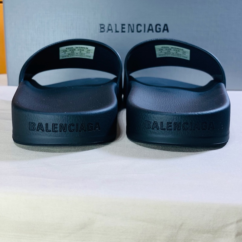 🎁全台最甜 全新盒裝 Balenciaga 巴黎世家復古做舊36號大BB拖鞋-6