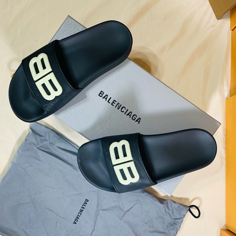 🎁全台最甜 全新盒裝 Balenciaga 巴黎世家復古做舊36號大BB拖鞋-8