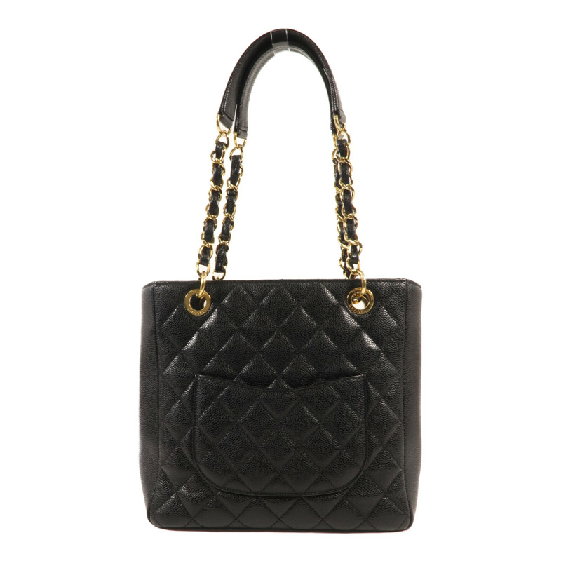 CHANEL 牛皮皮革Shoulder Bag 金扣鏈帶肩背袋-1