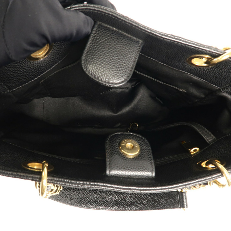 CHANEL 牛皮皮革Shoulder Bag 金扣鏈帶肩背袋-4