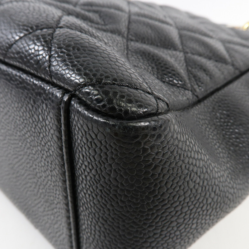 CHANEL 牛皮皮革Shoulder Bag 金扣鏈帶肩背袋-9