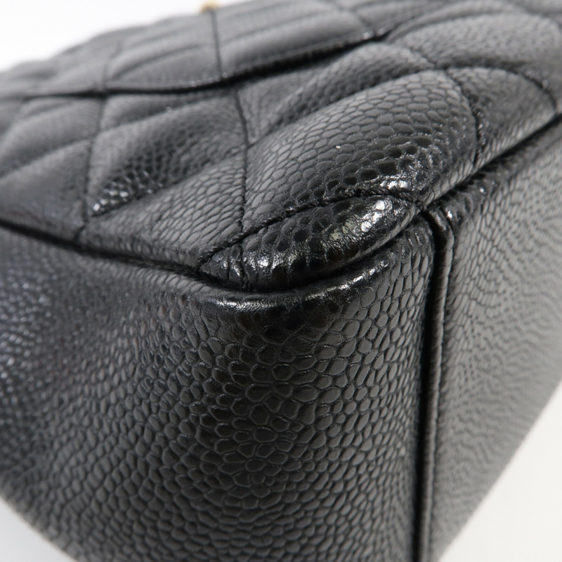 CHANEL 牛皮皮革Shoulder Bag 金扣鏈帶肩背袋-10