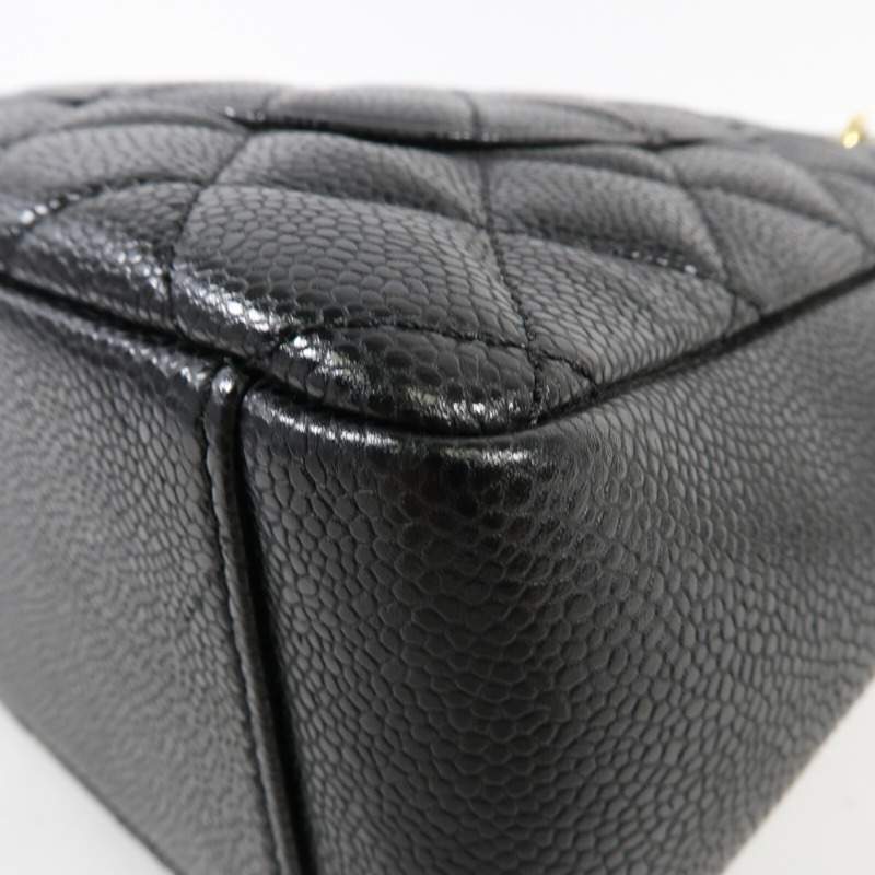 CHANEL 牛皮皮革Shoulder Bag 金扣鏈帶肩背袋-11