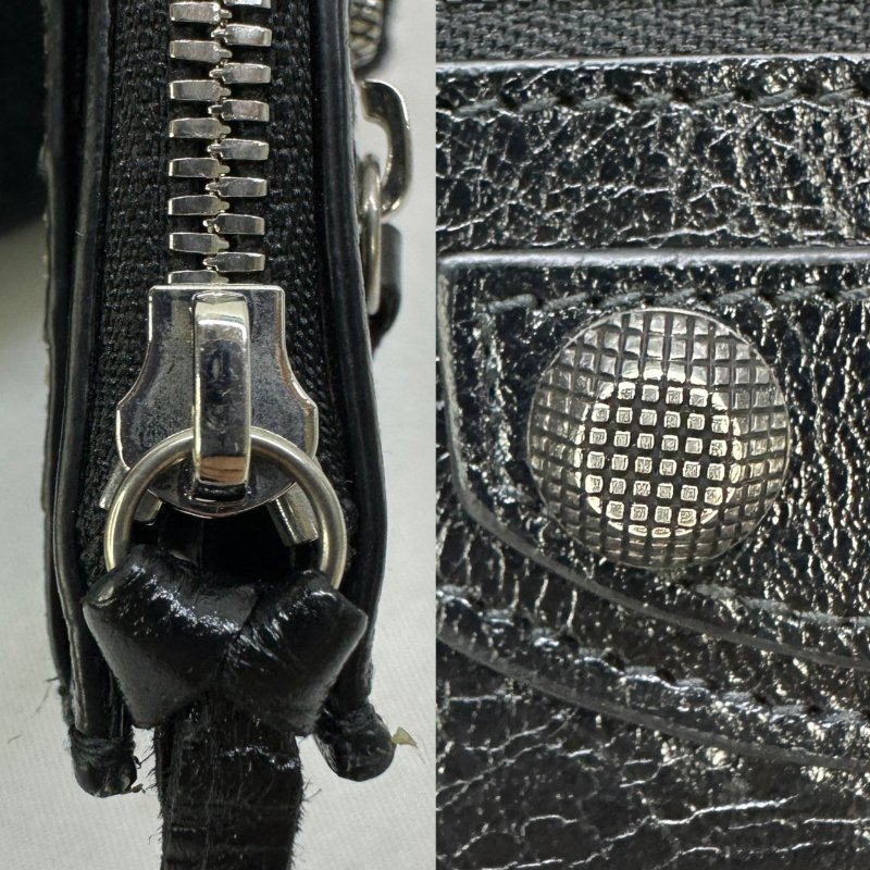 BALENCIAGA Cagole鉚釘拉鍊卡夾-5