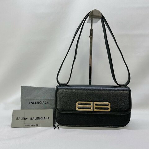 BALENCIAGA Gossip牛皮金扣單肩包