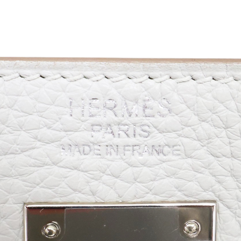 珍珠灰 Taurillon牛皮 Kelly 32 凱莉包 两用包 銀扣 C刻 無鎖頭【HERMES 愛馬仕】-6