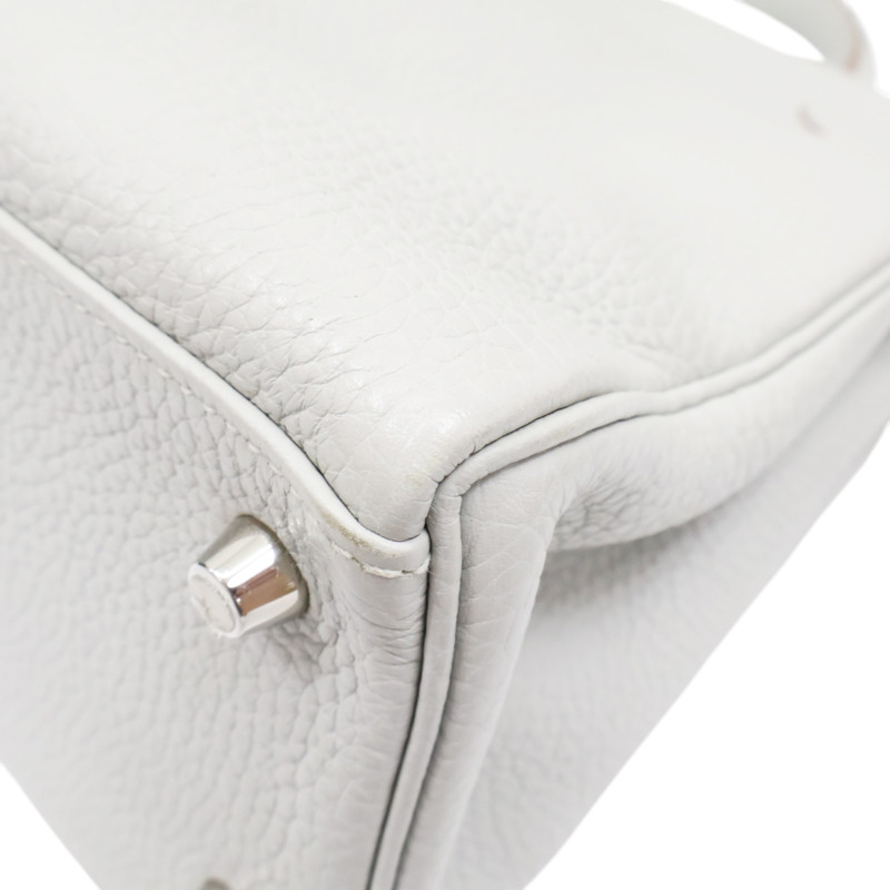 珍珠灰 Taurillon牛皮 Kelly 32 凱莉包 两用包 銀扣 C刻 無鎖頭【HERMES 愛馬仕】-12