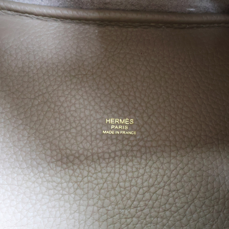 餅乾色 Taurillon牛皮 Picotin 18 手提包 U刻【HERMES 愛馬仕】 U刻/Trench-6