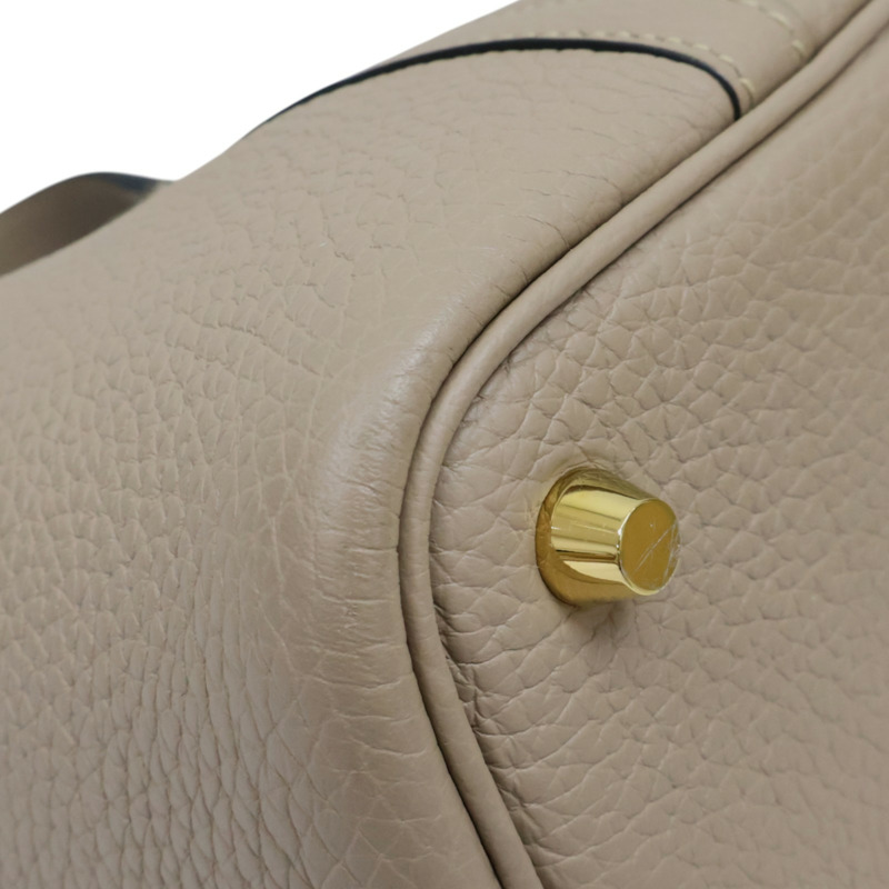 餅乾色 Taurillon牛皮 Picotin 18 手提包 U刻【HERMES 愛馬仕】 U刻/Trench-11