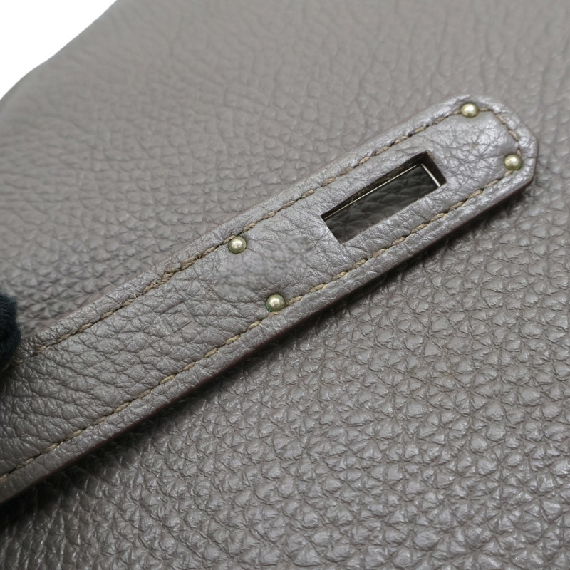 錫器灰 Togo牛皮 Kelly 32 凱莉包 兩用包 口P刻 銀扣【HERMES 愛馬仕】-8