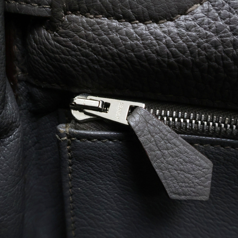 錫器灰 Togo牛皮 Kelly 32 凱莉包 兩用包 口P刻 銀扣【HERMES 愛馬仕】-16