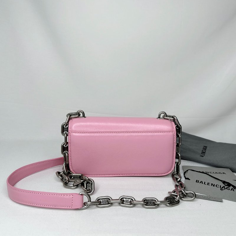 BALENCIAGA 粉色金屬BB迷你鏈包】-1