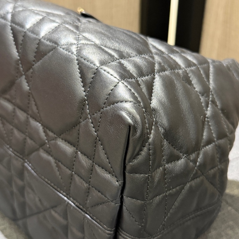 Dior Toujours 迪奧黑色大籐格紋小牛皮金釦中型手提包 托特包-7