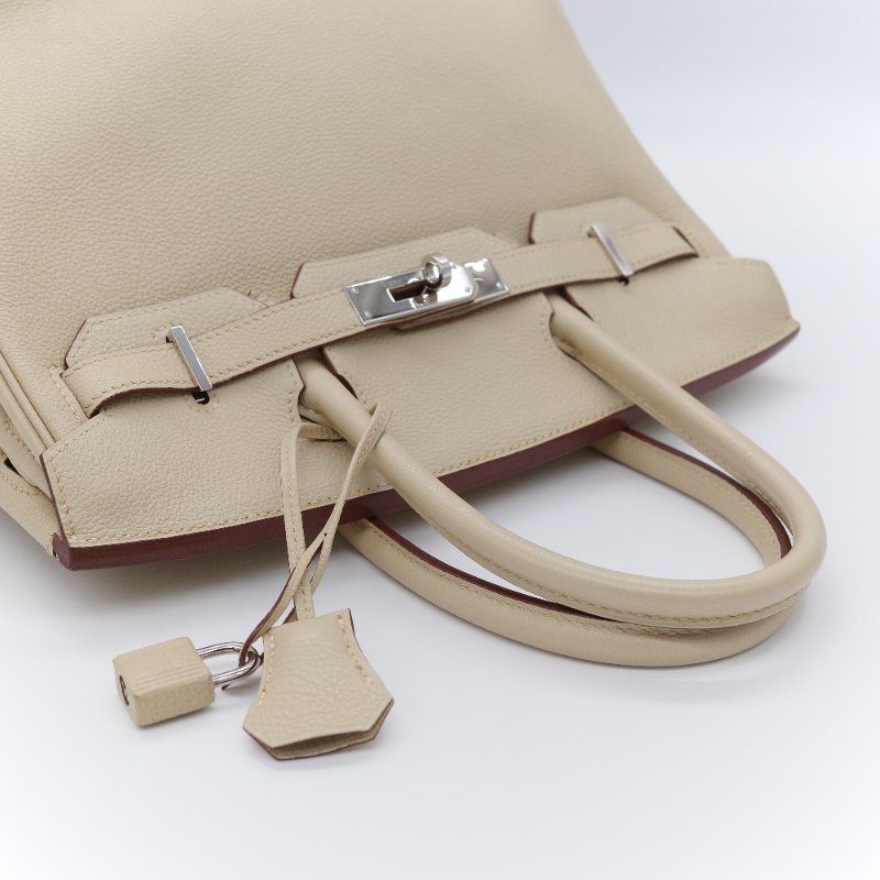 甜價來襲【🌟超🌟級🌟新🌟】Hermès 愛馬仕 Birkin30 BK30 鉑金包 香草色 淺米 TC牛皮 銀扣 手提包 方框K-8