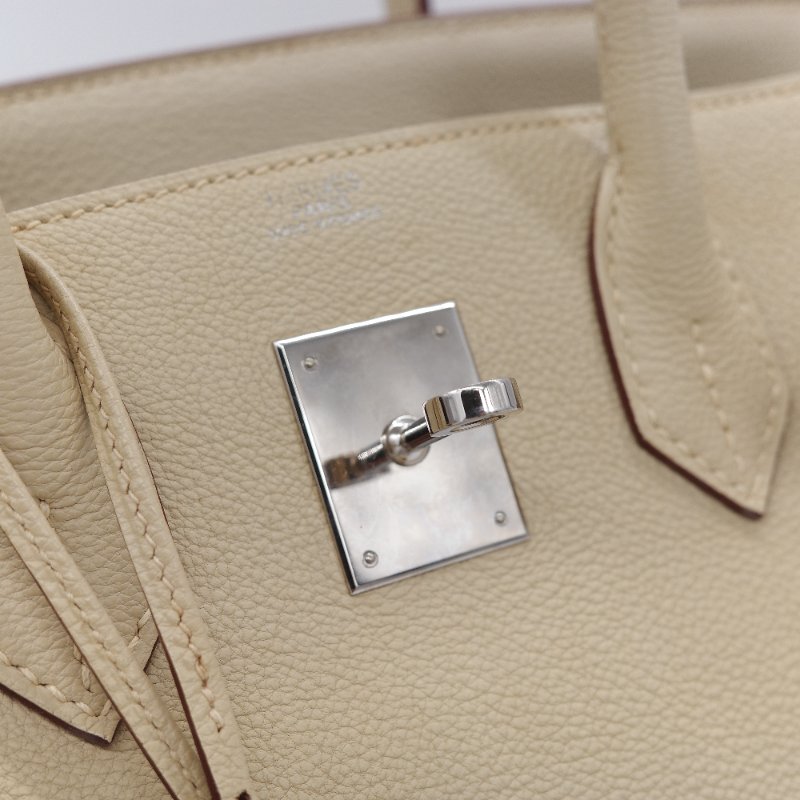 甜價來襲【🌟超🌟級🌟新🌟】Hermès 愛馬仕 Birkin30 BK30 鉑金包 香草色 淺米 TC牛皮 銀扣 手提包 方框K-21